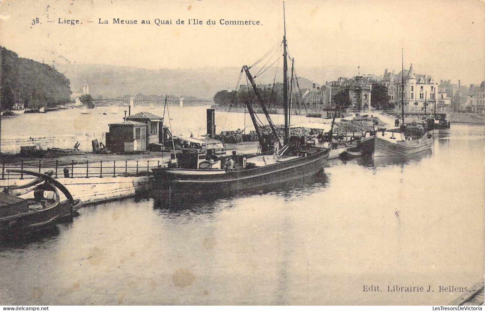 BELGIQUE - Liège - La Meuse Au Quai De L'Ile Du Commerce - Carte Postale Ancienne - Liège