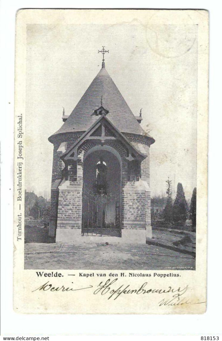 Weelde  -  Kapel Van Den H Nicolaus Poppelius 1908 1908 - Ravels