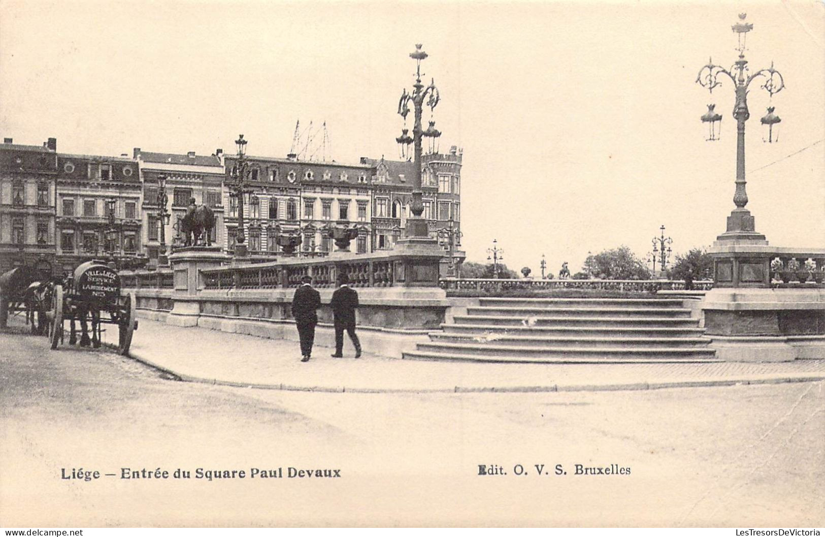 BELGIQUE - Liège - Entrée Du Square Paul Devaux - Carte Postale Ancienne - Luik