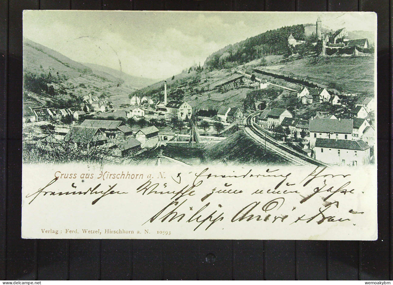 DR: Ansichtskarte "Grusss Aus Hirschhorn" Am Neckar Vom 3.1.1902 Mit 5 Pfg Germania Knr.: 55 Nach Chemnitz - Odenwald