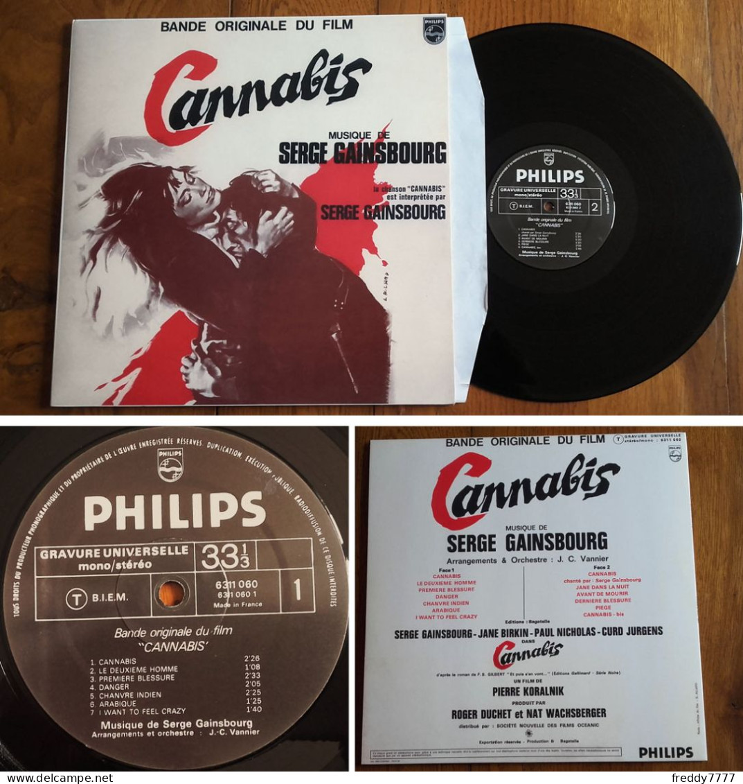 RARE LP 33t RPM (12") BOF OST «CANNABIS» (Serge Gainsbourg, Superb Bootleg 2005) - Musique De Films