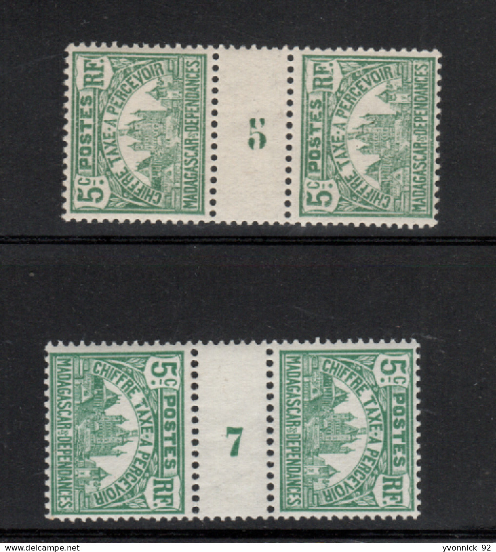 Madagascar _ 2 Millésime  Taxe N°10  (1925)  Neuf /1927 Charniére - Impuestos