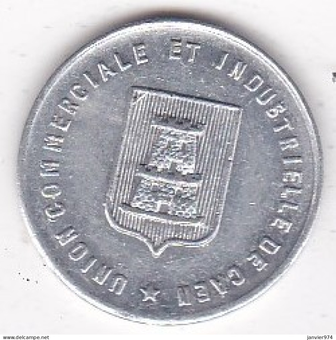 14. Calvados. Caen . Union Commerciale Et Industrielle De Caen . 5 Centimes 1921 En Aluminium  - Noodgeld