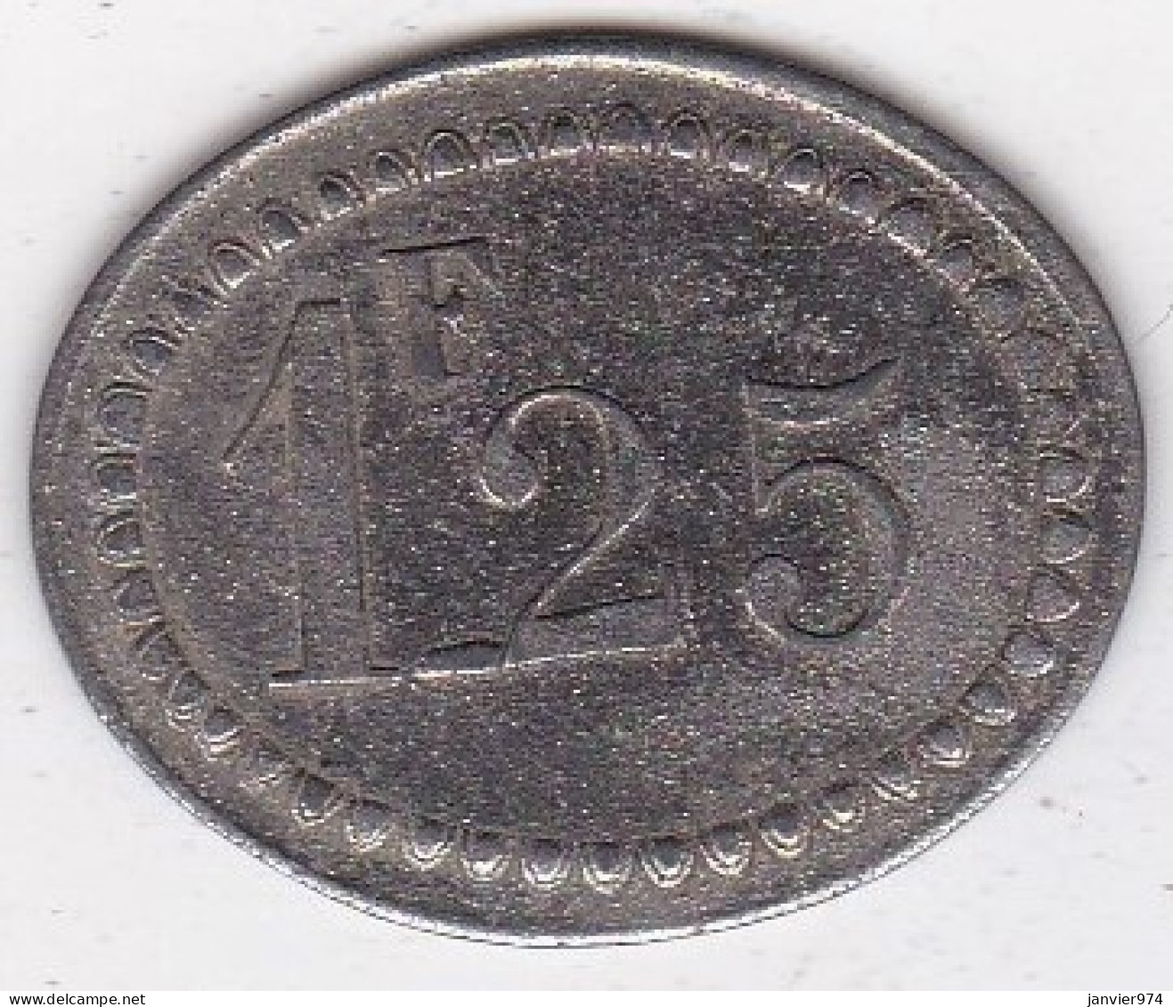 38. Isère. Grenoble. Taverne Des Dauphins. 1 Franc 25 , En Zinc Nickelé Ovale - Monedas / De Necesidad