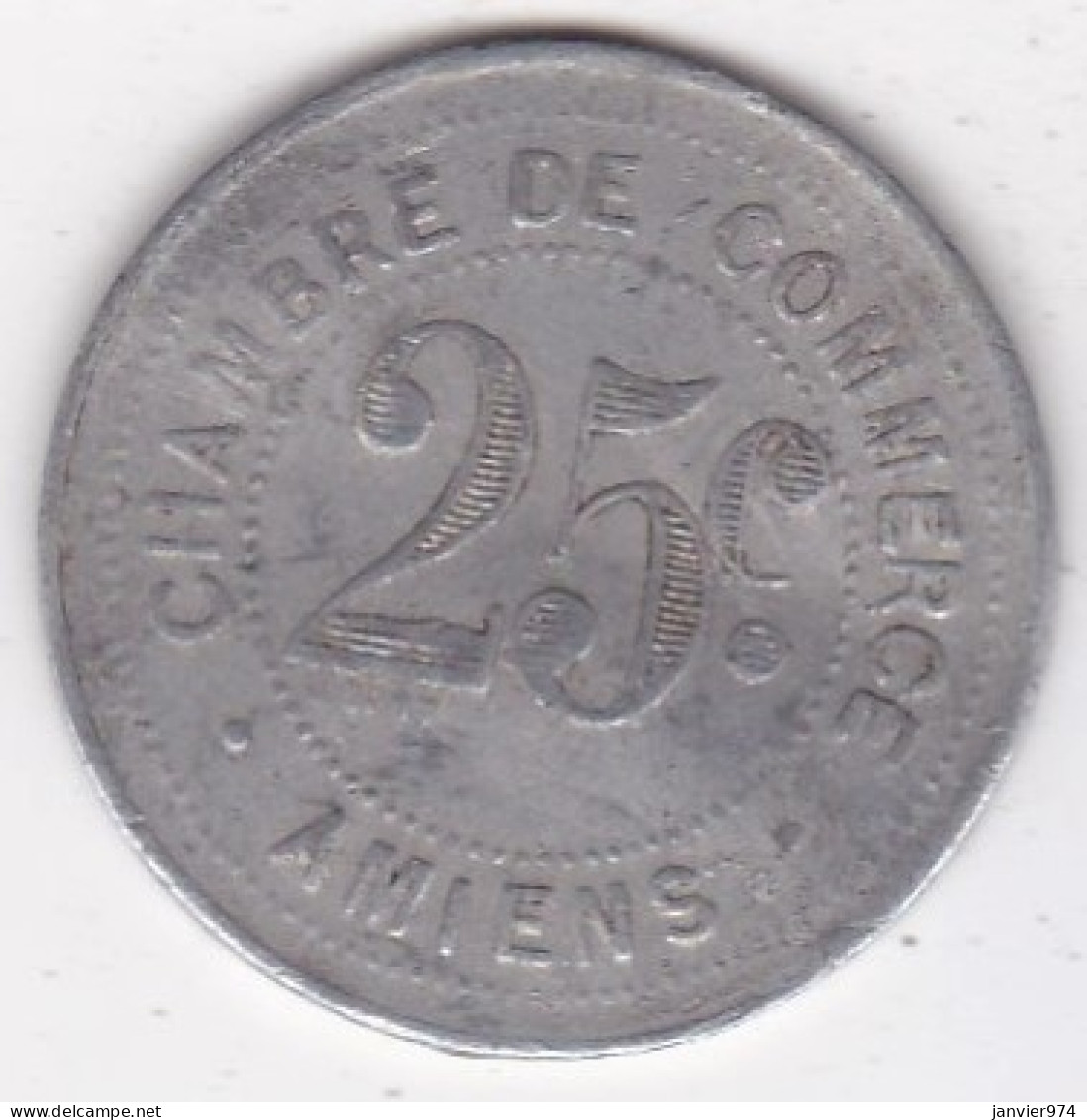 80. Somme. Amiens. Chambre De Commerce. 25 Centimes 1920 , En Aluminium - Noodgeld