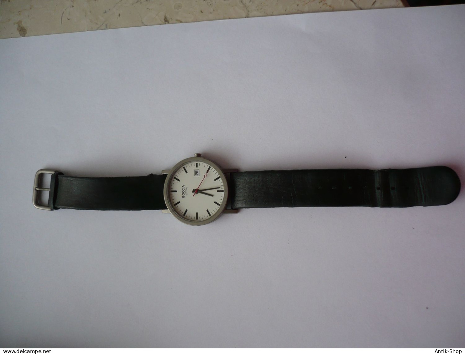 Herren - BOCCIA TITANIUM - 3538-01A - Mit Schwarzem Lederarmband (1135) - Horloge: Luxe