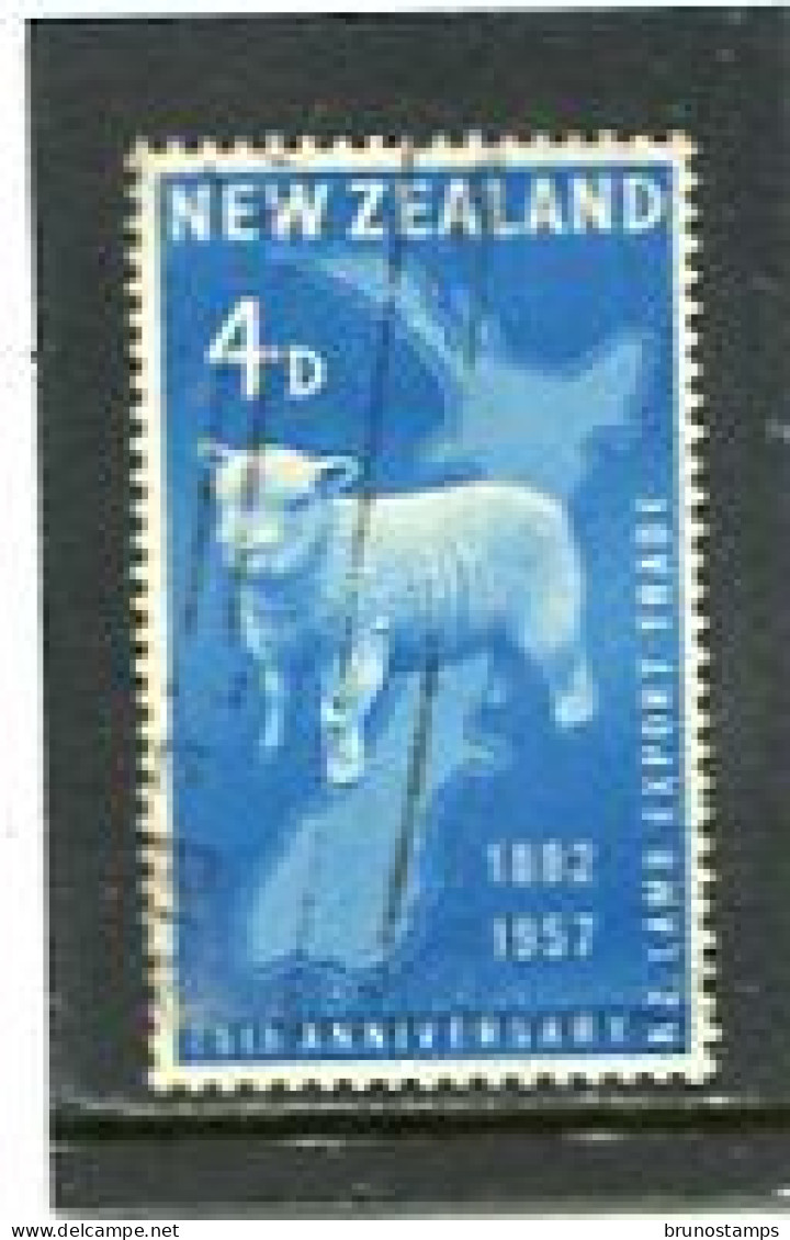 NEW ZEALAND - 1957  4d  LAMB EXPORT  FINE USED - Used Stamps