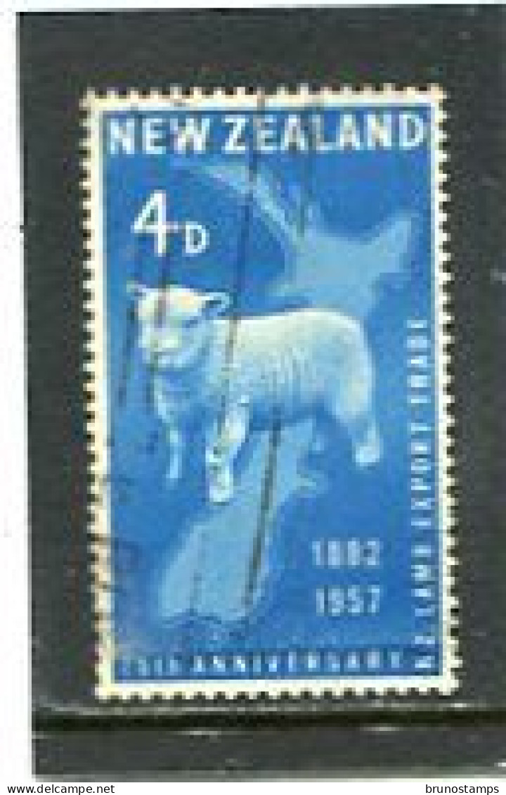 NEW ZEALAND - 1957  4d  LAMB EXPORT  FINE USED - Gebruikt