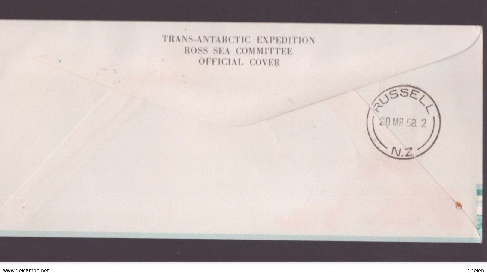 Ross Dependency - 20 1 1958  Busta Commemotiva Del Primo Trans Antarctin Crossing 1957/58 -1957 Ross Dependency Commemor - Lettres & Documents