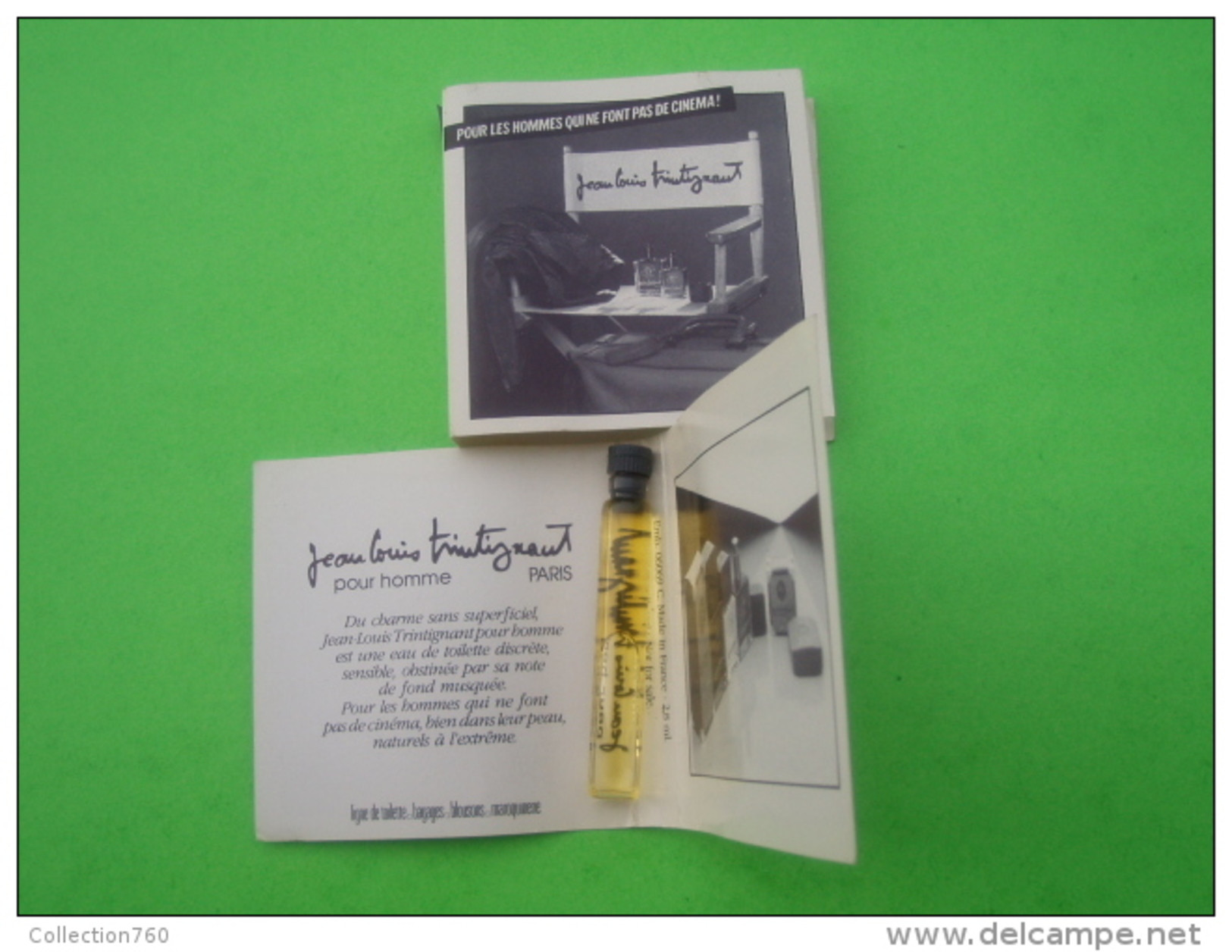 TRINTIGNANT Jean Louis - Echantillon (collector - Ne Pas Utiliser) Date Des Années 1990 - Parfumproben - Phiolen