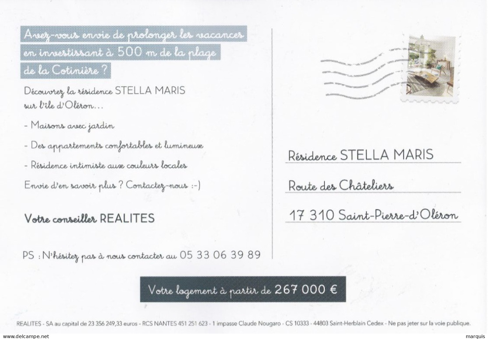 Pseudo-entier Réalités - Résidence Stella Maris à Oléron - Privatganzsachen