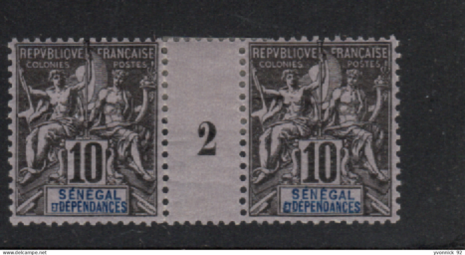 Sénégal Et Dépendances_ 1 Millésimes 10c  (1892 )  N°12 - Other & Unclassified