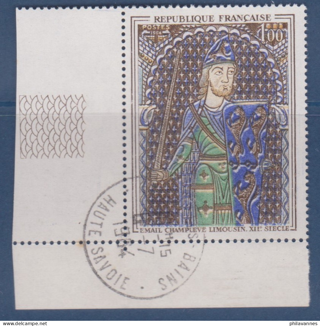 Geoffroi IV Dit Plantagenet,  N°1424, Belle  Variété,couleurs Très Décalées, Premier Jour D'utilisation,( V2307B/15.10) - Gebraucht