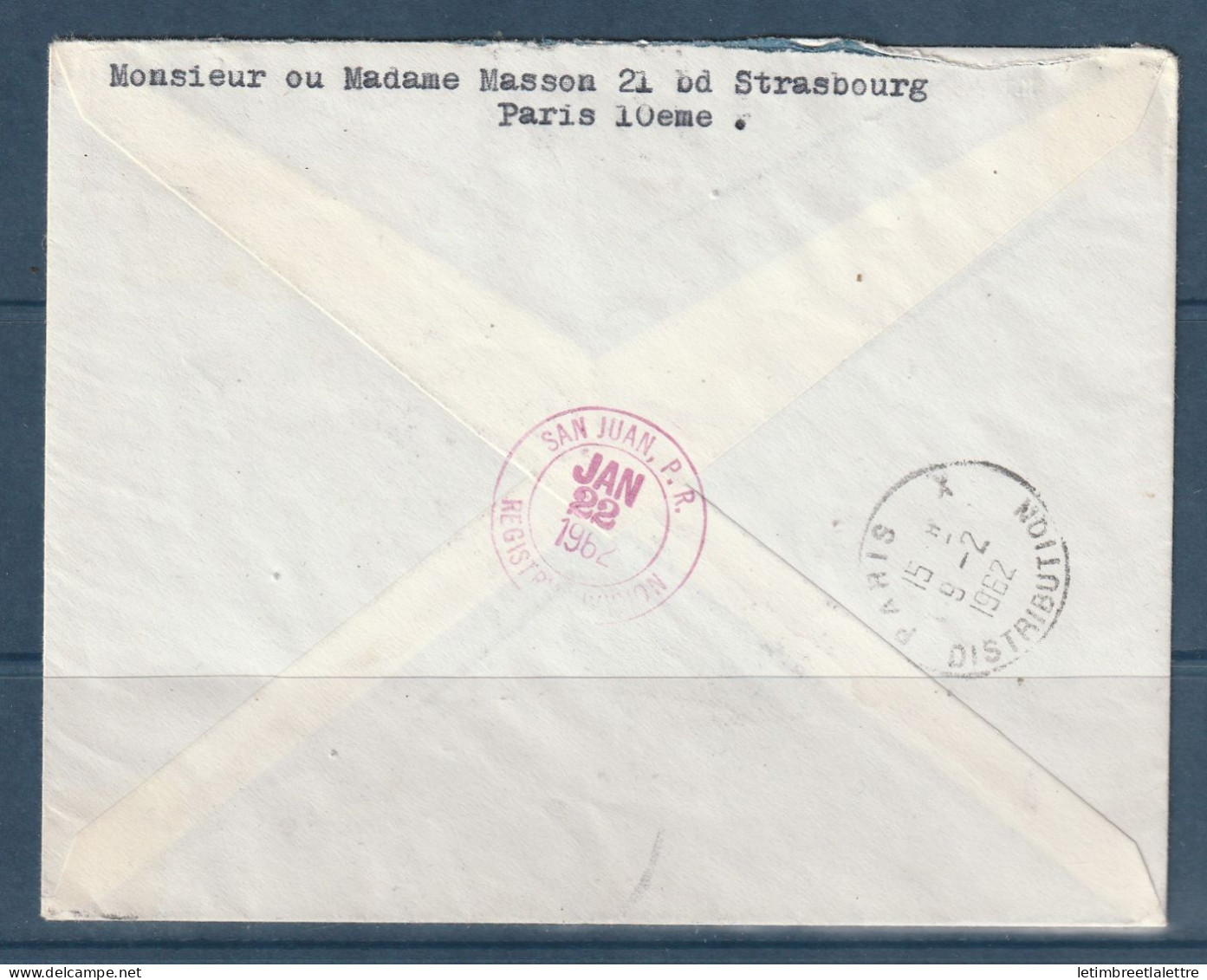 France - Première Liaison A Réaction Paris San Juan Bogota Par La Compagnie Avianca - En Recommandé - 1962 - First Flight Covers