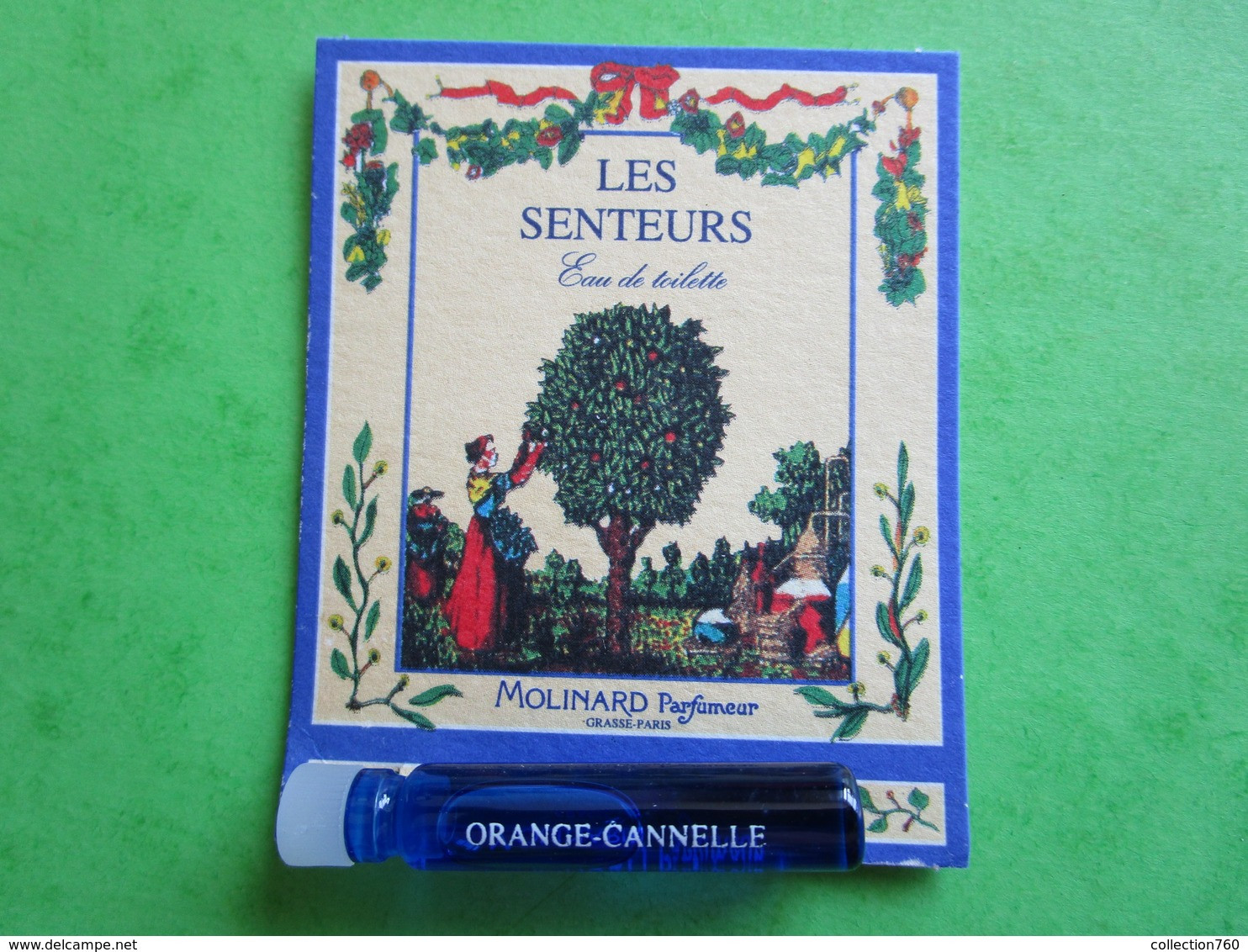 MOLINARD - LES SENTEURS - ORANGE CANNELLE -  (collector  Ne Pas Utiliser) Date Des Années 1990 - Echantillon Tube  Carte - Parfums - Stalen