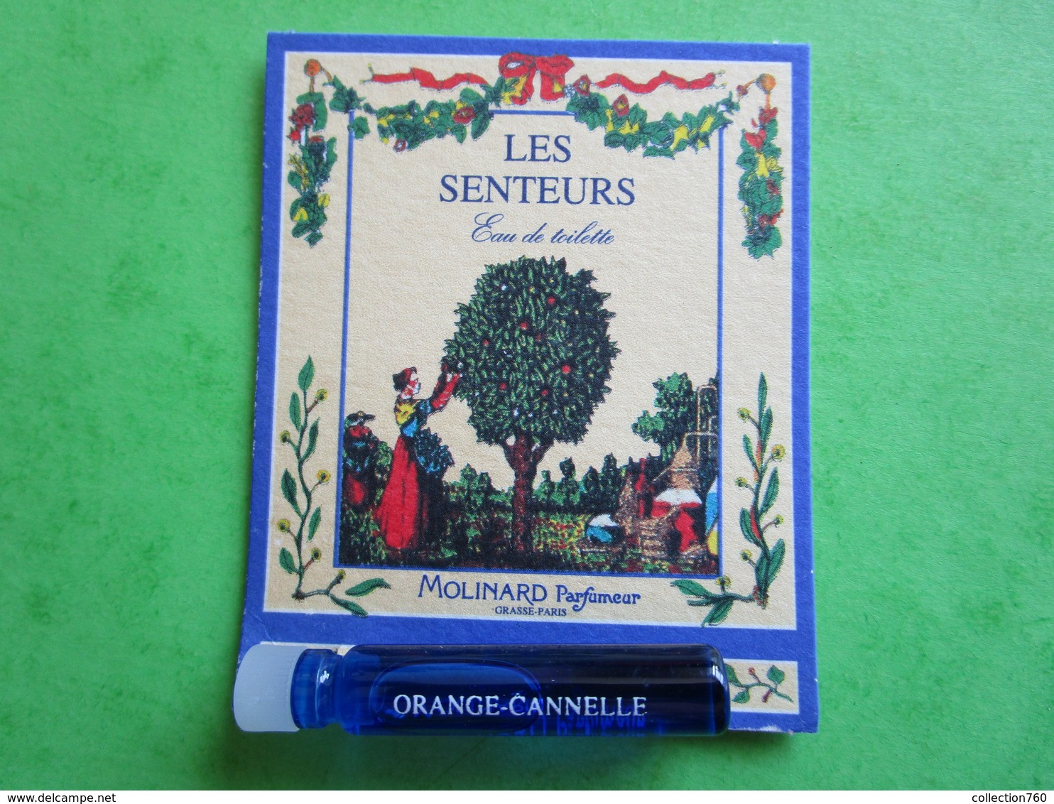 MOLINARD - LES SENTEURS - ORANGE CANNELLE -  (collector  Ne Pas Utiliser) Date Des Années 1990 - Echantillon Tube  Carte - Echantillons (tubes Sur Carte)