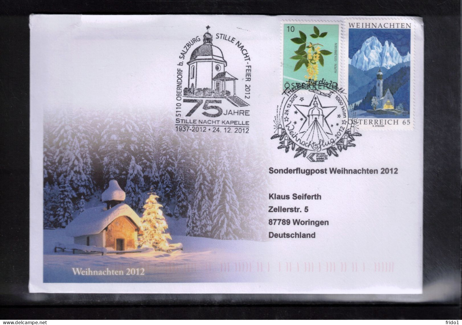 Austria / Oesterreich 2012 Wien Sonderflugpost Weihnachten 2012 - Cartas & Documentos