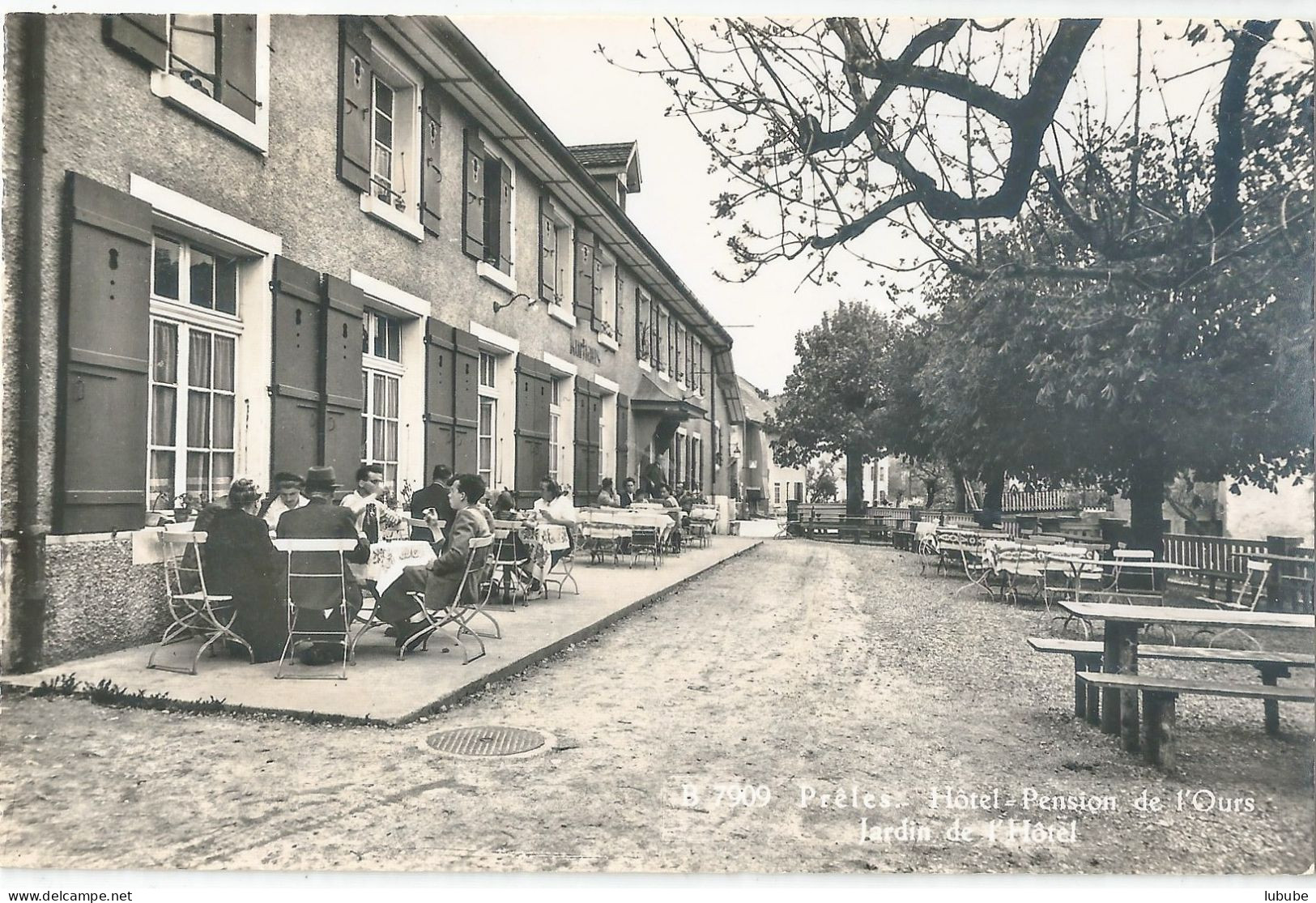 Prêles - Hôtel Pension De L'Ours, Jardin De L'Hôtel         1953 - Prêles