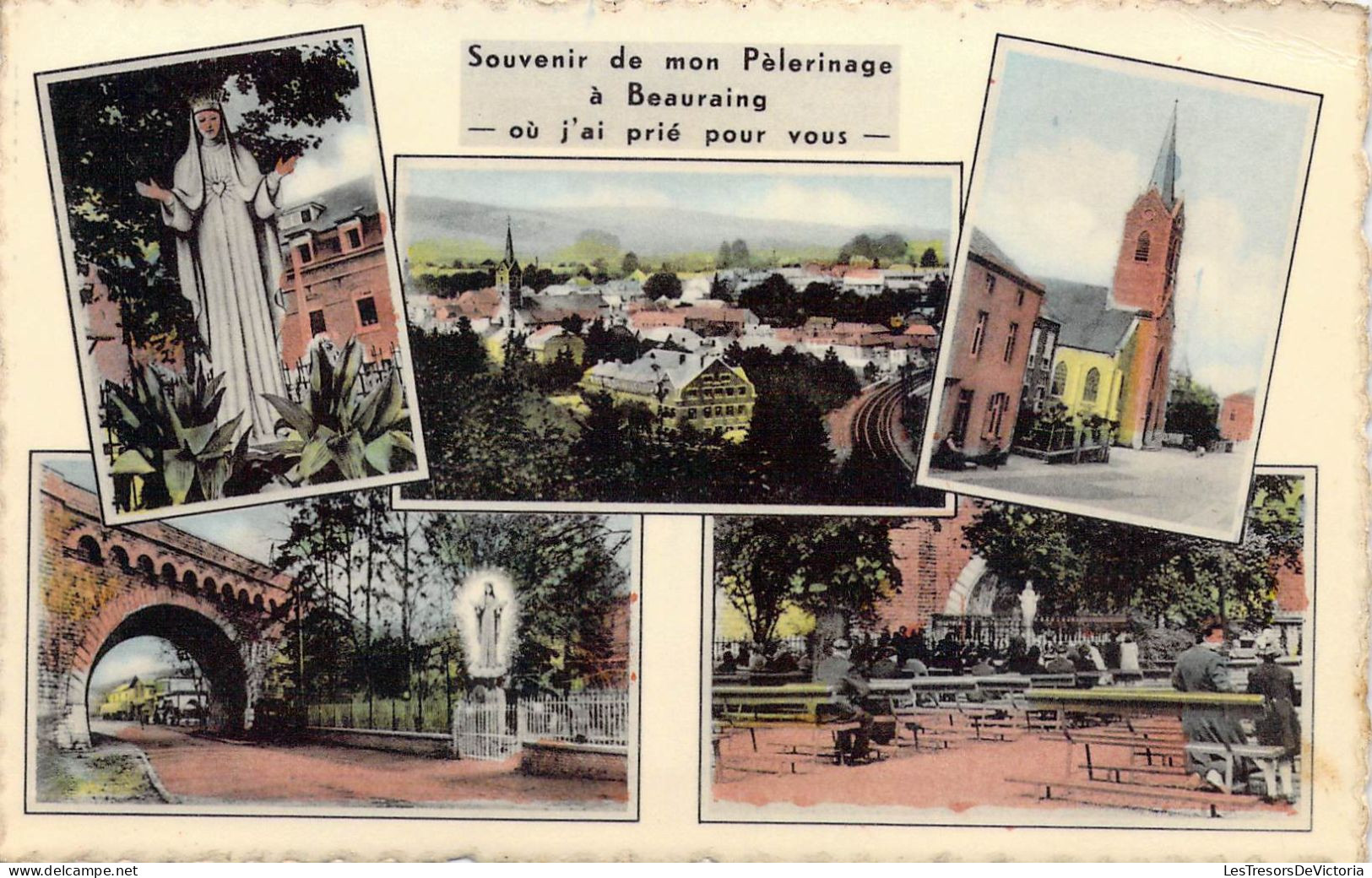 BELGIQUE - BEAURAING - Souvenir De Mon Pélerinage Ou J'ai Prié Pour Vous - Multivues - Carte Postale Ancienne - Beauraing