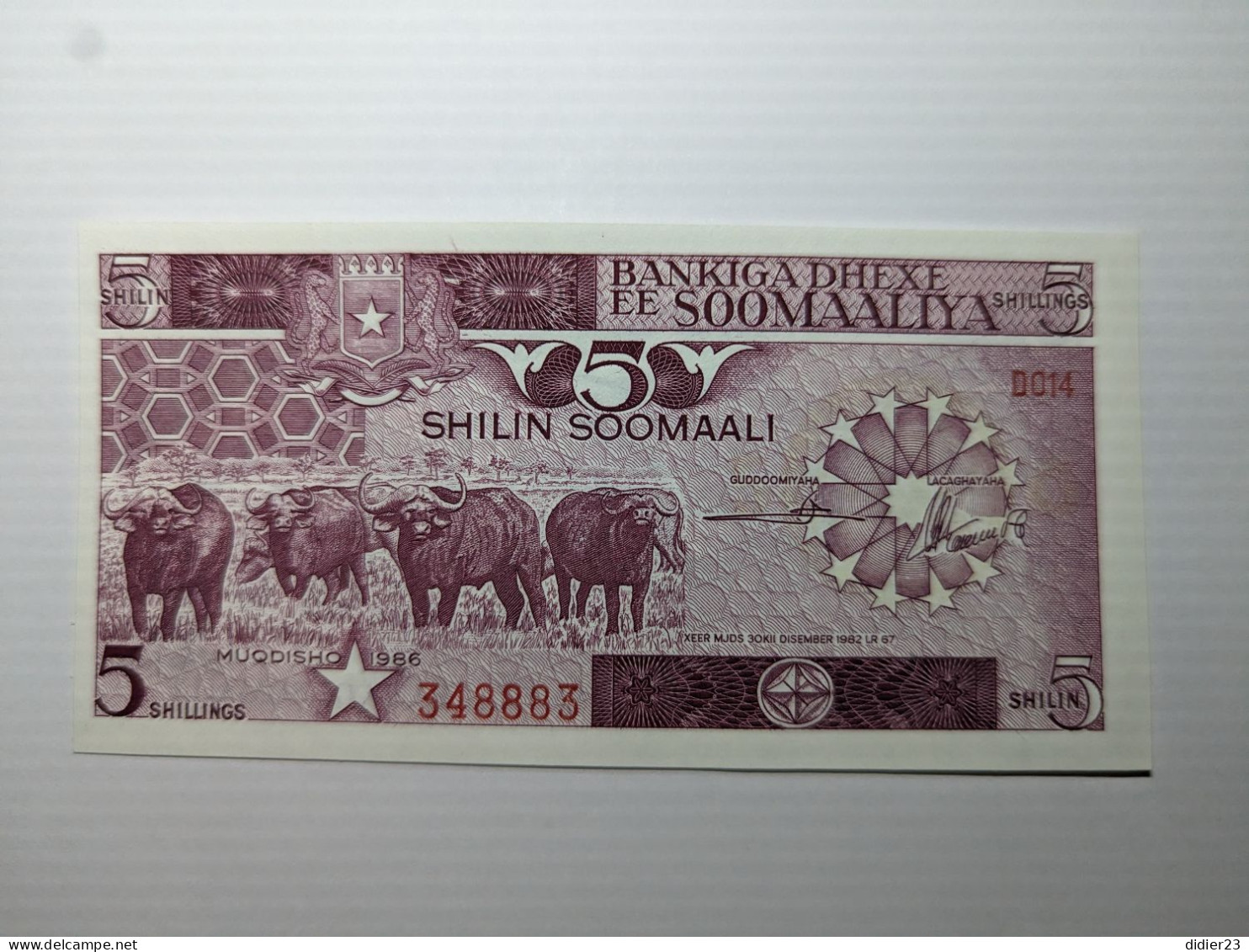 BILLET DE BANQUE SOMALIE - Somalia