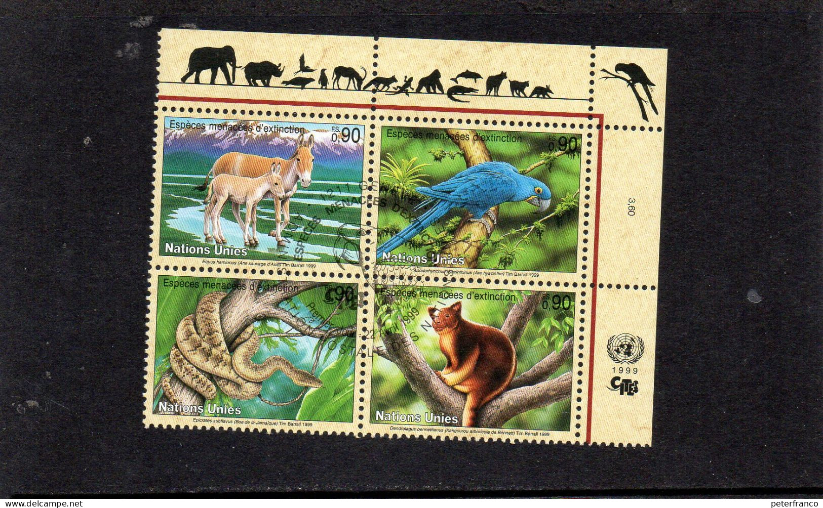 1999 ONU Ginevra - Specie In Via D'estinzione - Used Stamps