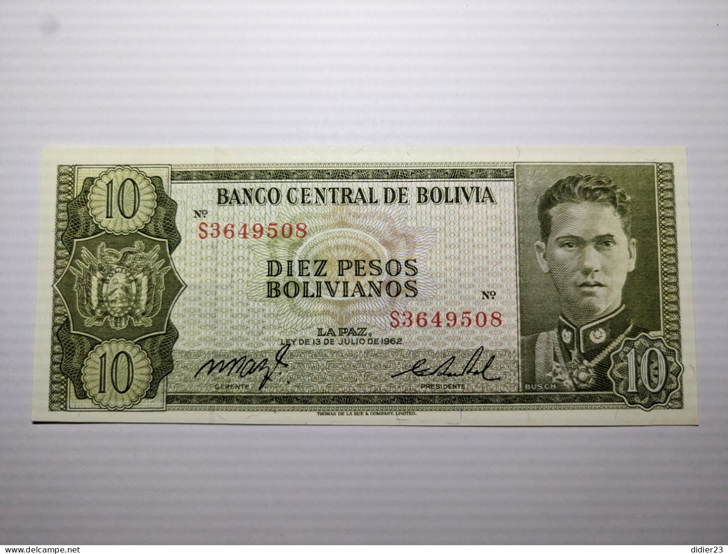 BILLET DE BANQUE BOLIVIE - Bolivien