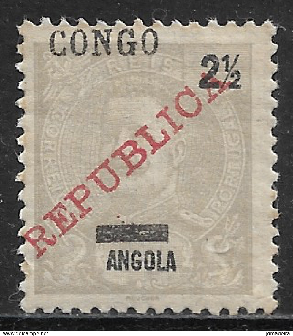 Portuguese Congo – 1910 King Carlos MISPLACED Overprinted REPUBLICA And CONGO - Congo Portugais