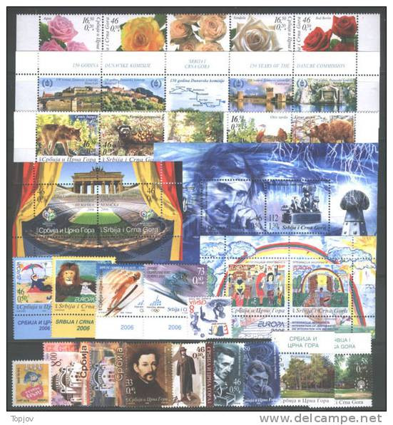 2006 - YUGOSLAVIA  - COMPLETE YEAR - 27 V + 3 Bl + 4 Tax - **MNH    NOT Serbia - Annate Complete