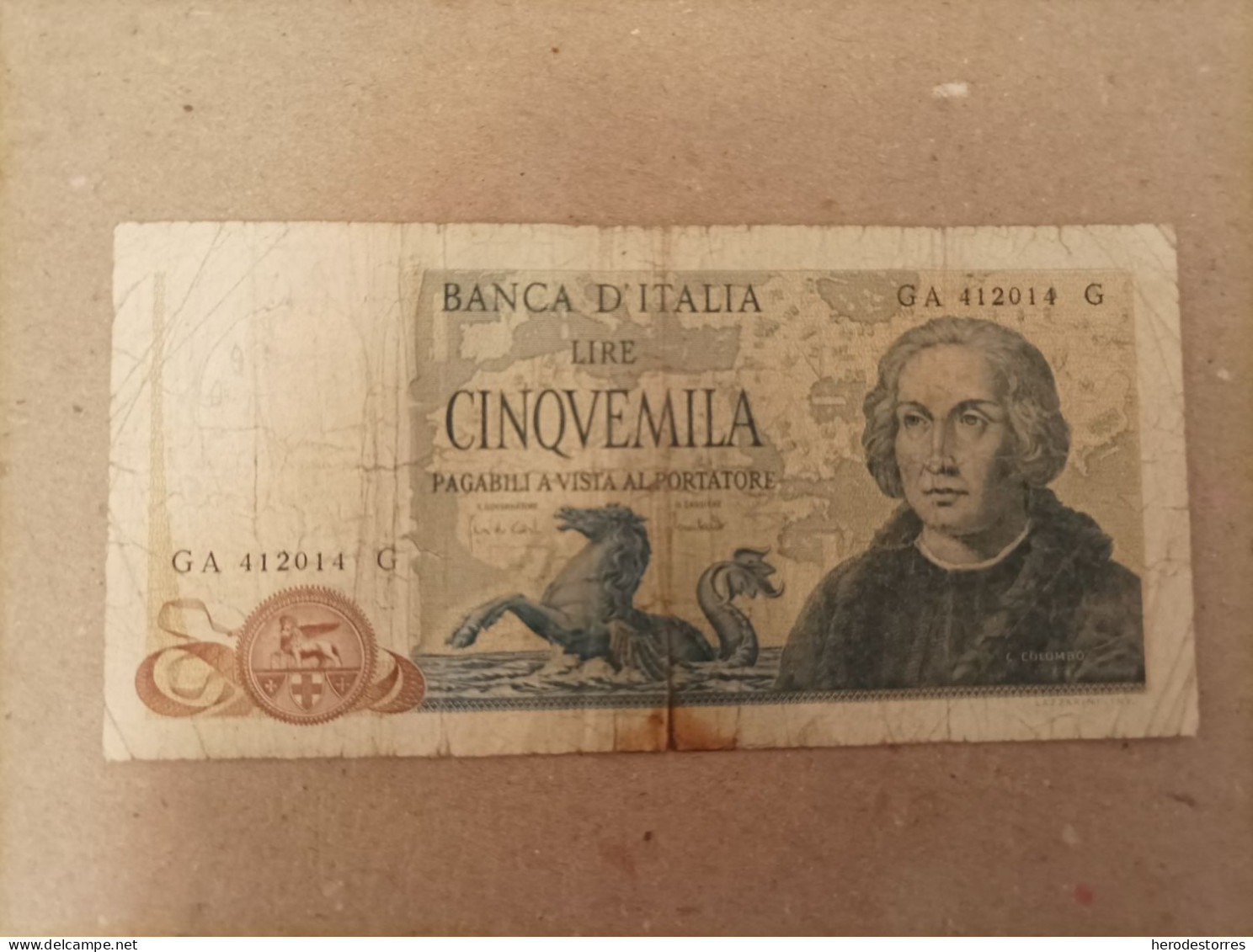 Billete De 5000 Liras, Año 1971 - Biglietti Di Stato
