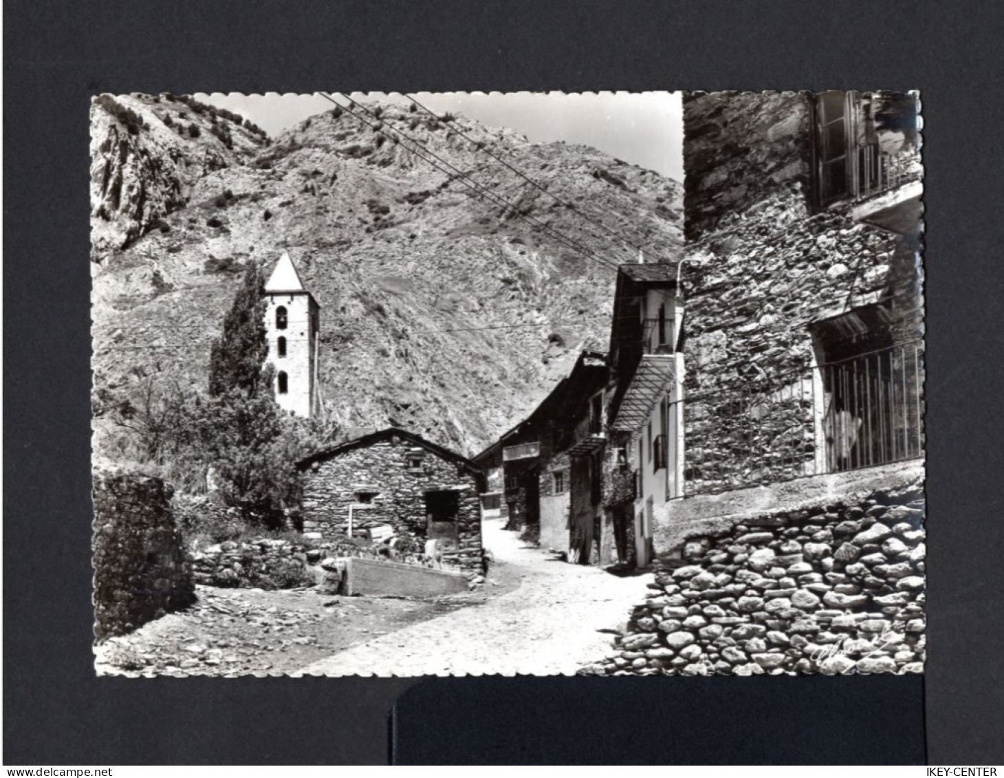 S167-FRENCH ANDORRE-OLD POSTCARD VAL D'ANDORRE To PARIS (france).1959.Andorra FRANCESA.Tarjeta Postal.carte Postale - Lettres & Documents