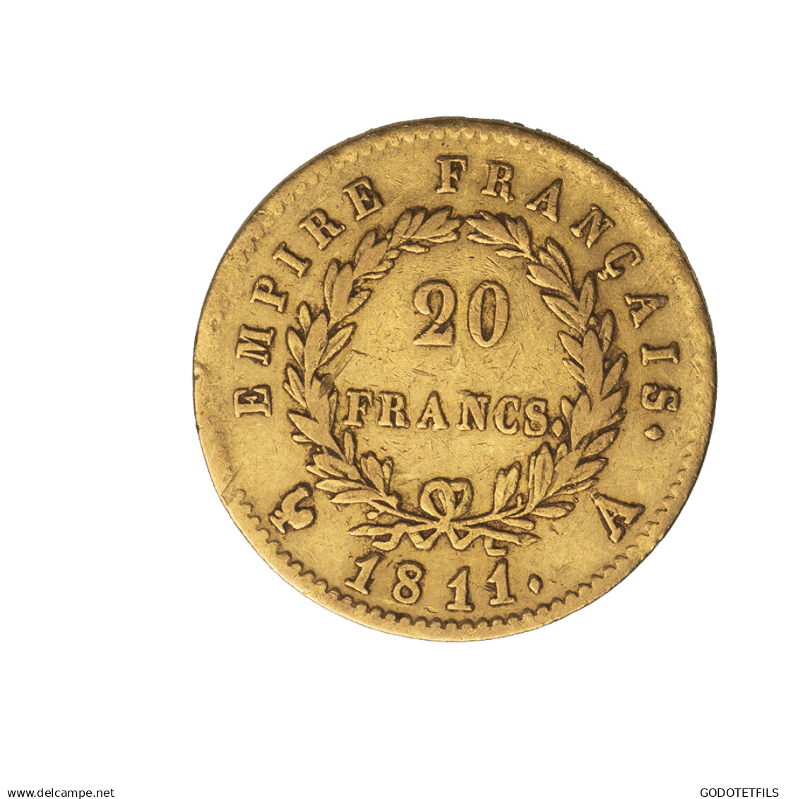 Premier-Empire- Napoléon 1er 20 Francs Tête Laurée 1811 Paris - 20 Francs (oro)