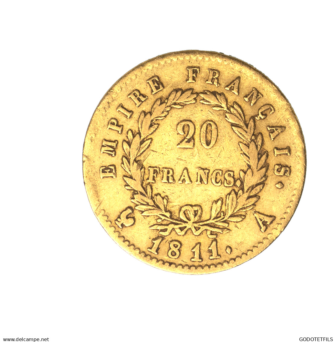 Premier-Empire- Napoléon 1er 20 Francs Tête Laurée 1811 Paris - 20 Francs (gold)