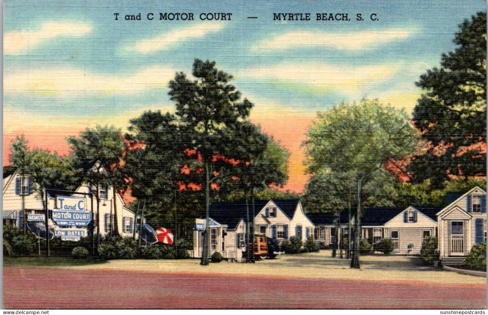 South Carolina Myrtle Beach T And C Motor Court Curteich - Myrtle Beach
