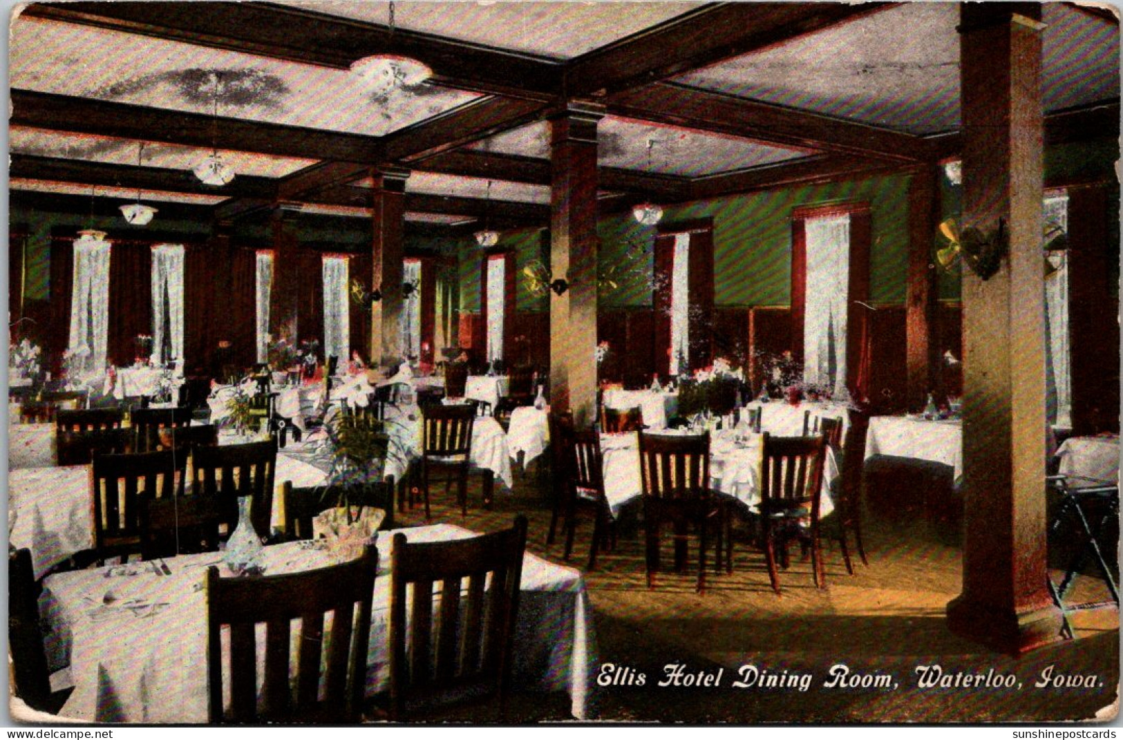 Iowa Waterloo Ellis Hotel Dining Room 1909 - Waterloo