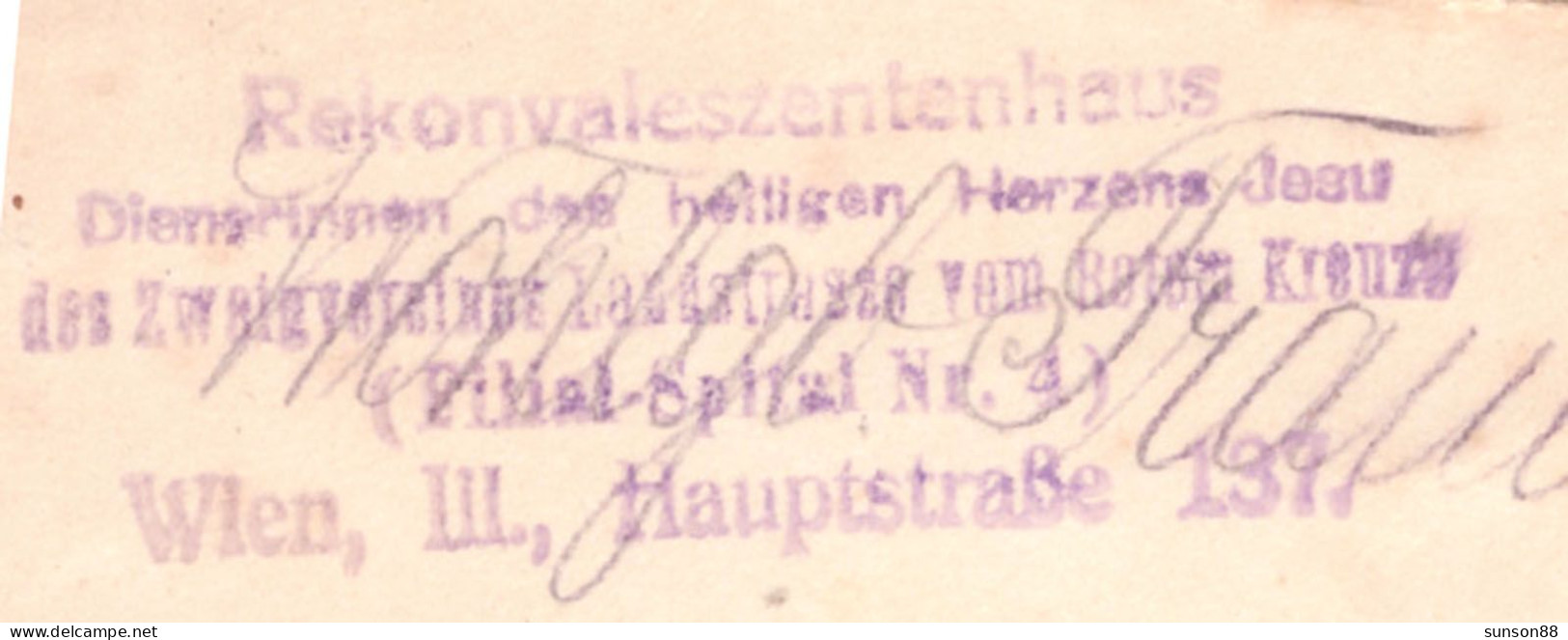 WWI Austria Cover.1916. 5 Lines Cachet; Rekonvaleszentenhaus - Santé