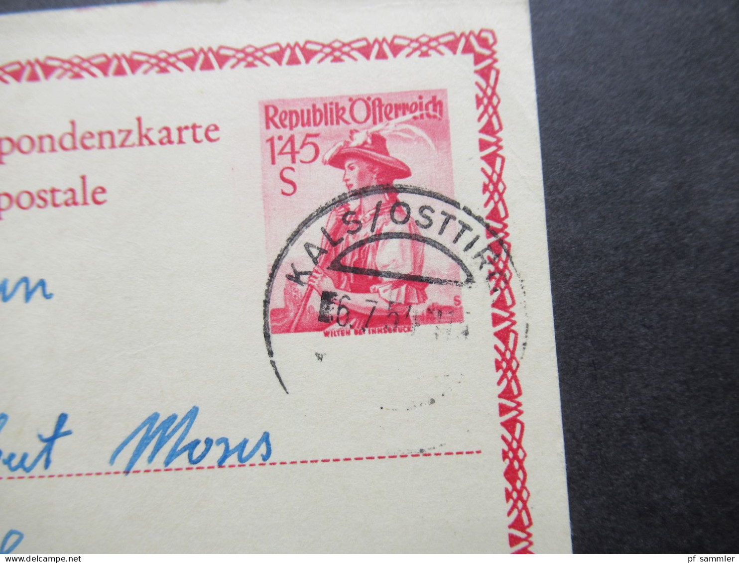 Österreich 1954 2x Bildganzsache Oetz Im Oetztal 1x Mit Stempel Verkehrsverein Kals Osttirol Beide Nach Hannover Gesend - Cartoline