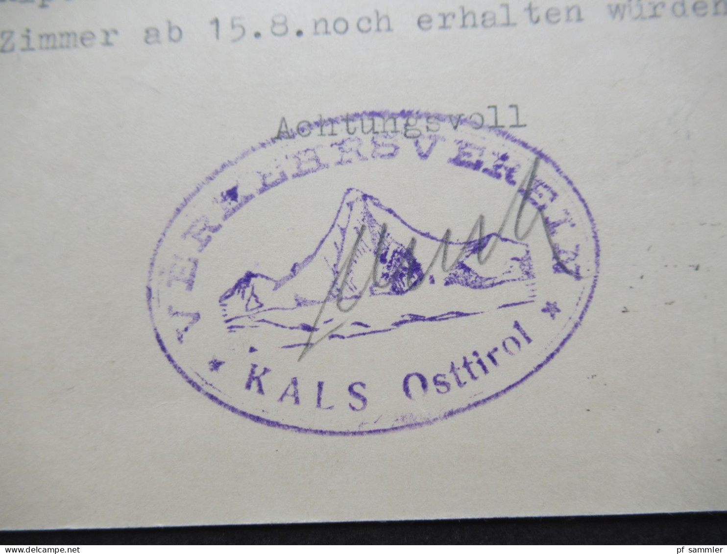Österreich 1954 2x Bildganzsache Oetz im Oetztal 1x mit Stempel Verkehrsverein Kals Osttirol beide nach Hannover gesend