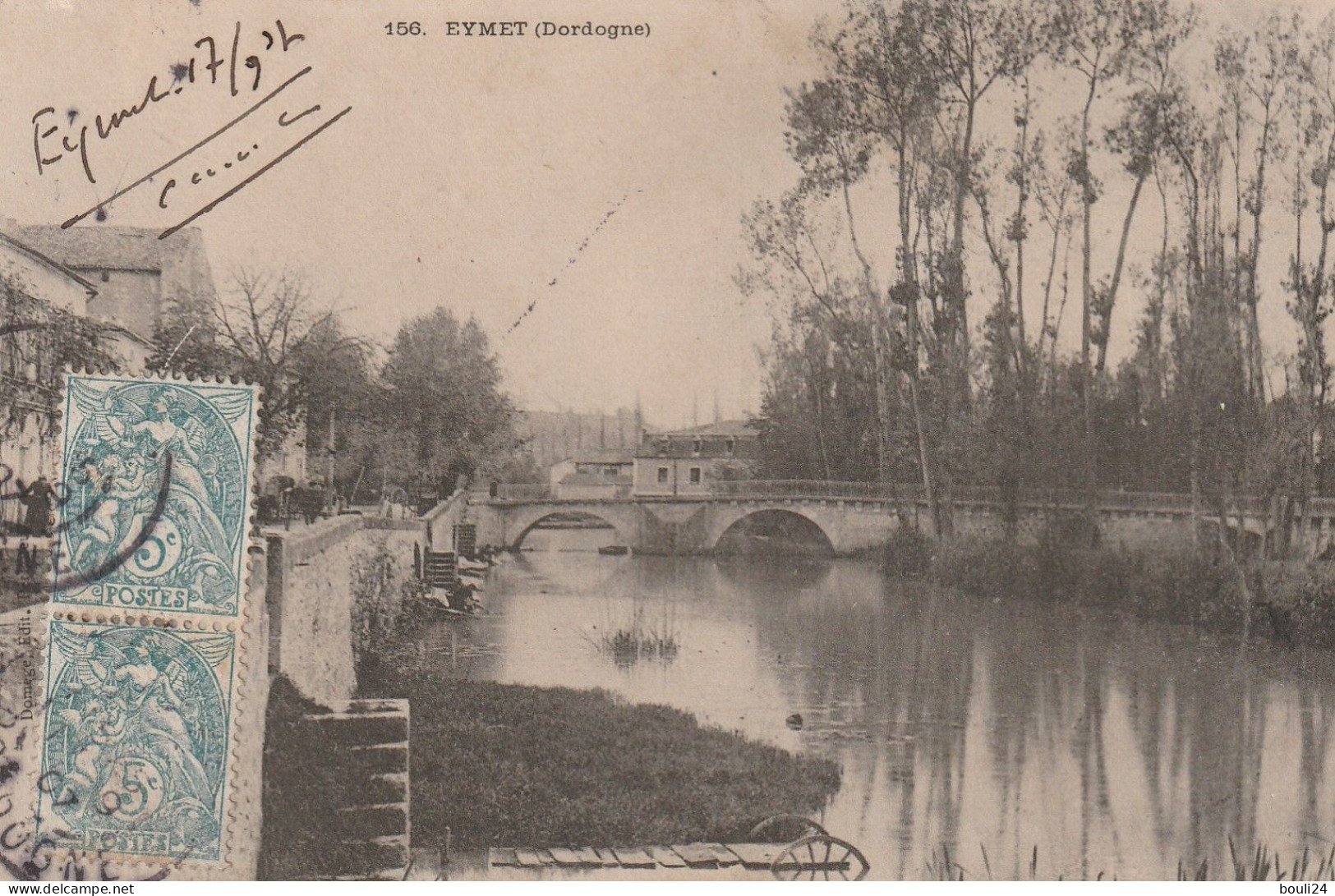 VIL22 -  EYMET  EN DORDOGNE  LE PONT SUR LE DROPT CPA  CIRCULEE - Eymet