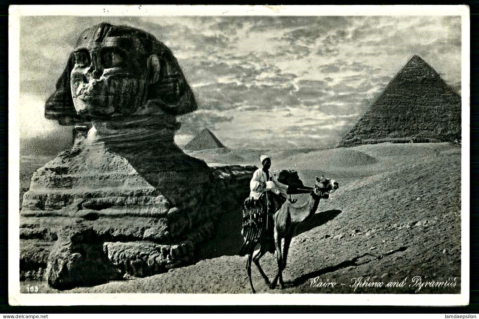 A64  EGYPT CPA  SPHINX AND PYRAMID - Verzamelingen & Kavels