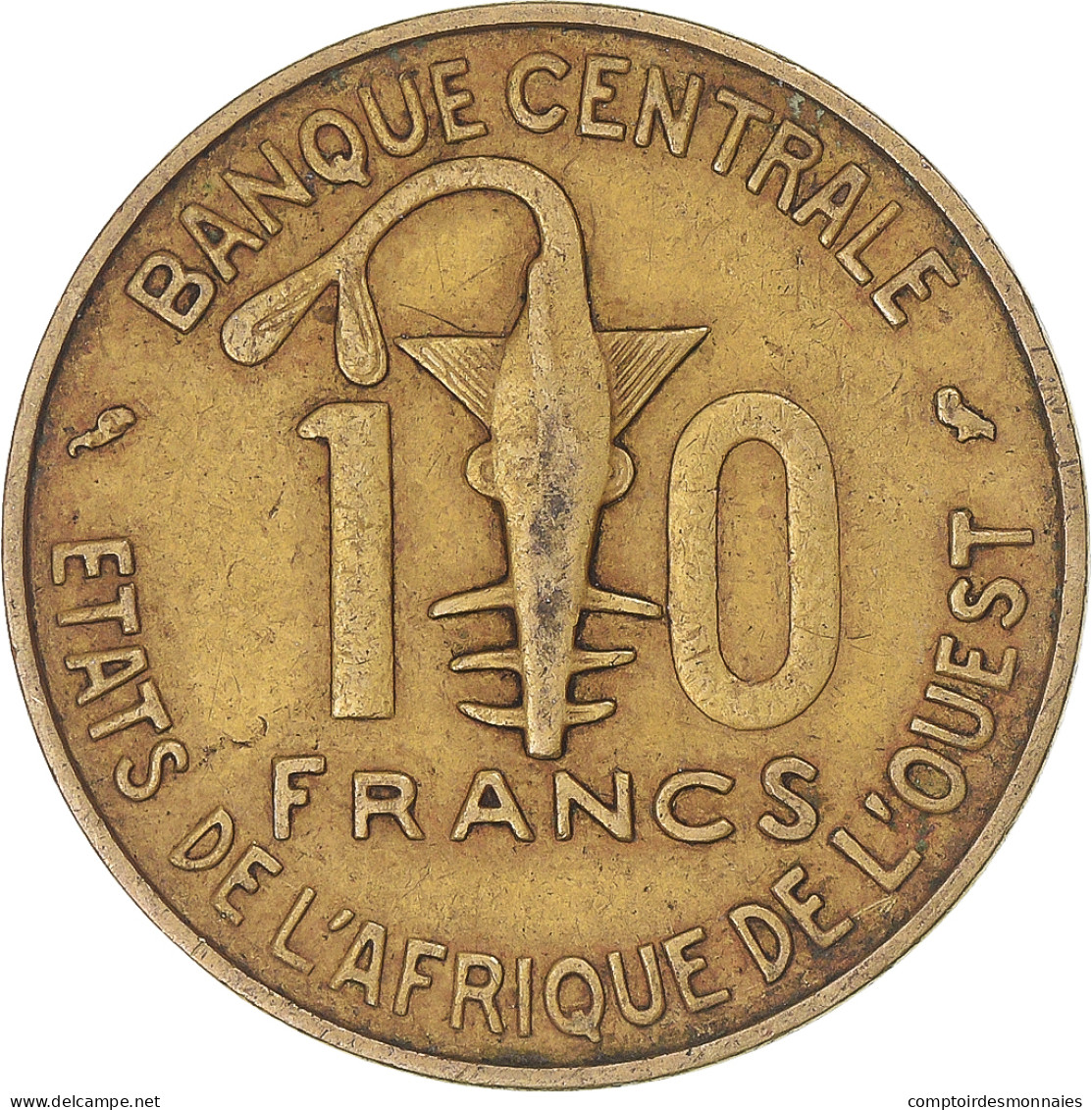 Monnaie, Communauté économique Des États De L'Afrique De L'Ouest, 10 Francs - Côte-d'Ivoire