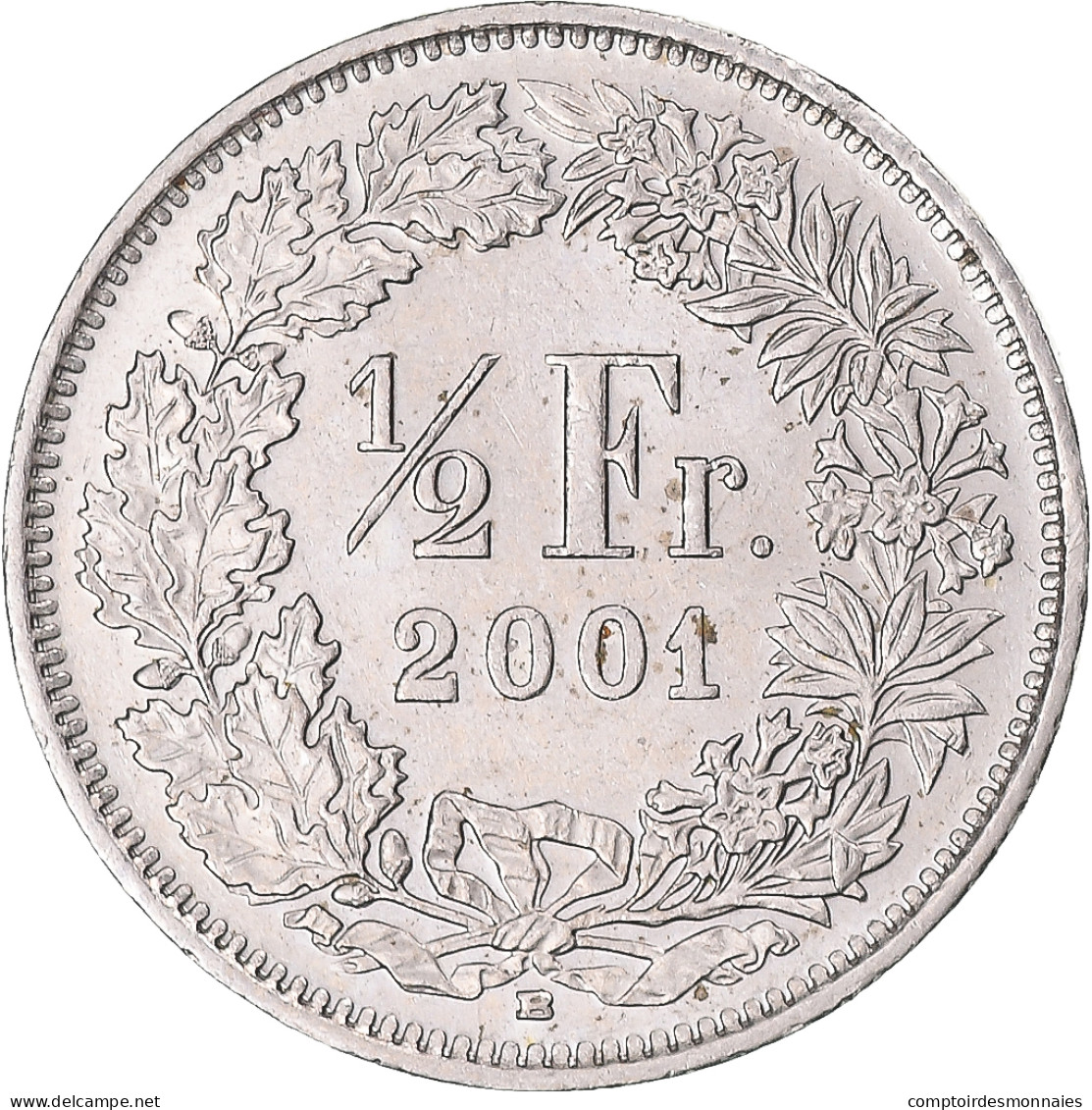 Monnaie, Suisse, 1/2 Franc, 2001 - Autres & Non Classés