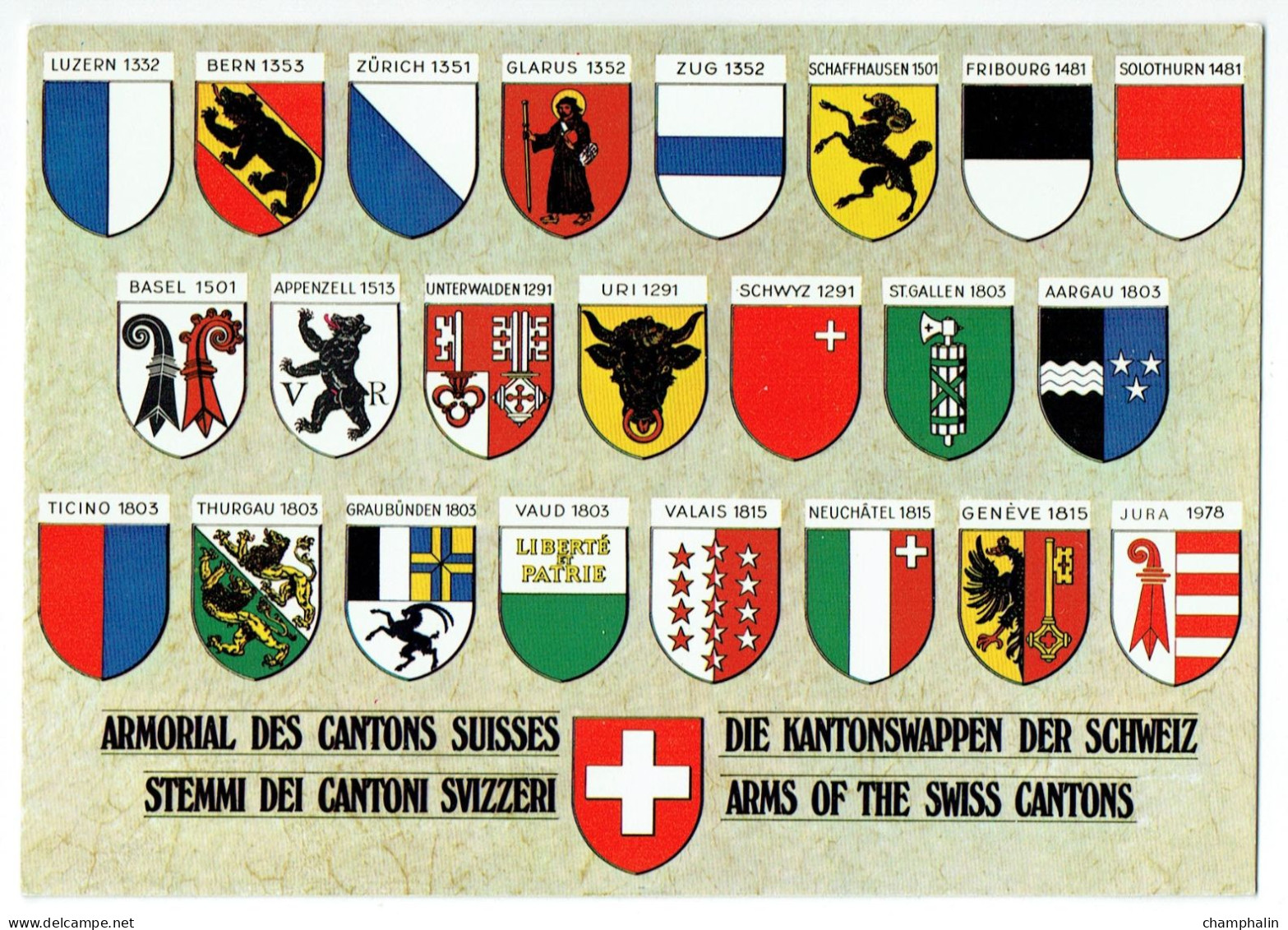 Armorial Des Cantons Suisses - Die Kantonswappen Der Schweiz - Blason Héraldique Armoiries Ecusson - St. Anton