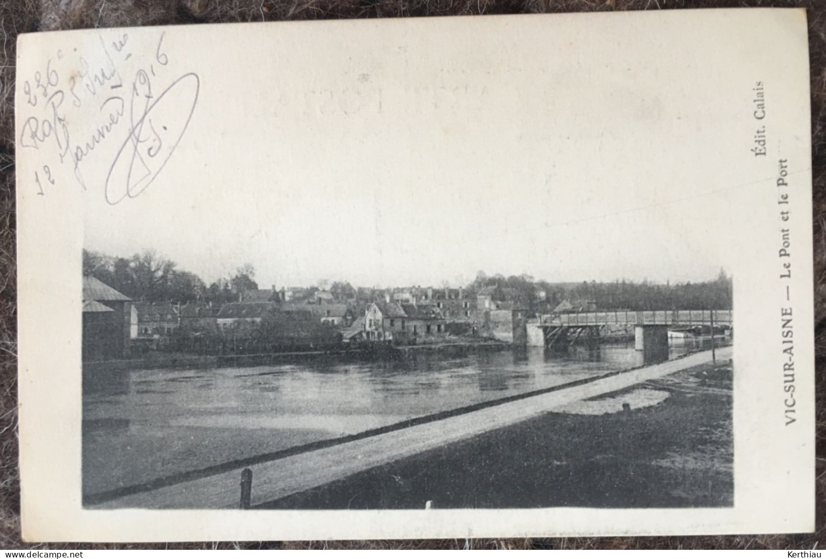 Vic-sur-Aisne - 4 CPA Datant De 1916: Multi-vues; Pont Détruit; Le Pont Et Le Port; Les Bords De L'Aisne - Vic Sur Aisne