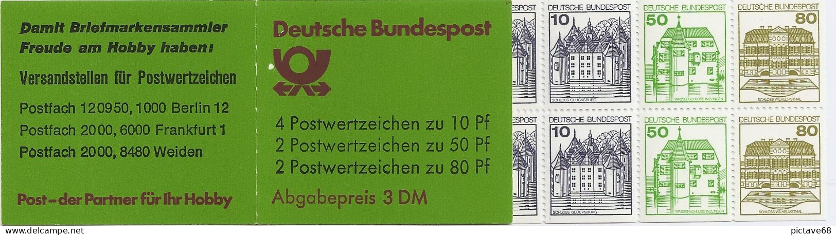 ALLEMAGNE / CARNETS / N° YVERT 633b /  AVEC COR DE POSTE ROUGE - Sonstige & Ohne Zuordnung