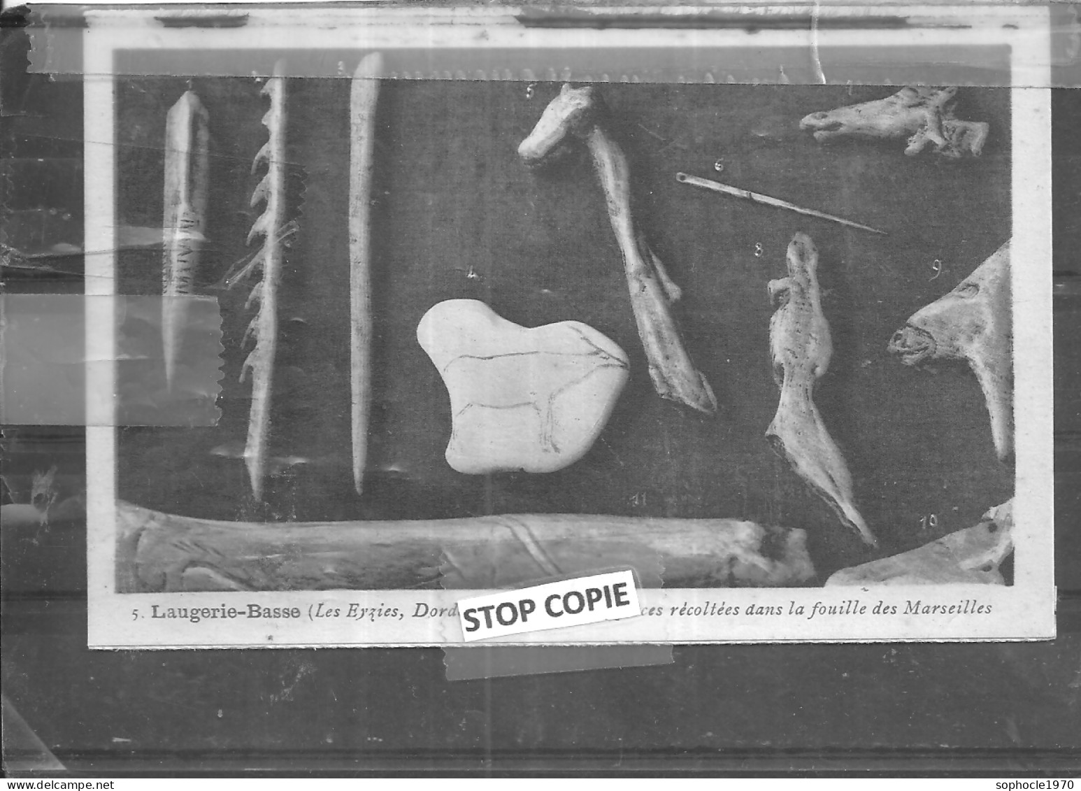 07-2023 - WIS120/4500 - DORDOGNE - 24 - LAUGERIE BASSE Près Les Eyzies - Spécimen De Pièces Récoltées Dans La Fouille - Les Eyzies