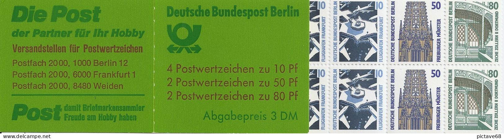 ALLEMAGNE / BERLIN / CARNET N° YVERT 759b / N° MICHEL C22 COUVERTURE VERTE - Carnets