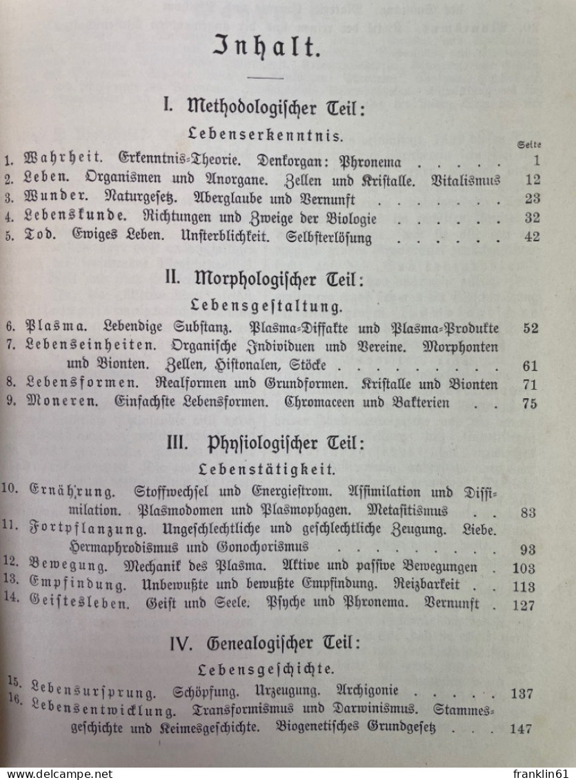 Die Lebenswunder. UND Die Welträthsel In EINEM BAND. - Philosophy