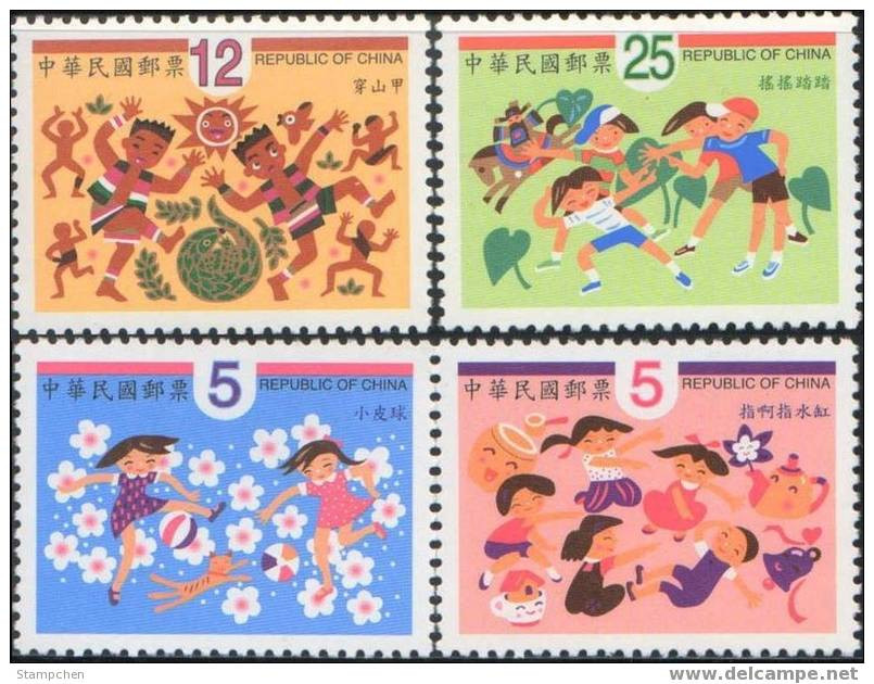 Taiwan 2001 Children Folk Rhymes Stamps Ball Vat Aboriginal Pangolin Animal Teapot Cat Bird Dance - Unused Stamps