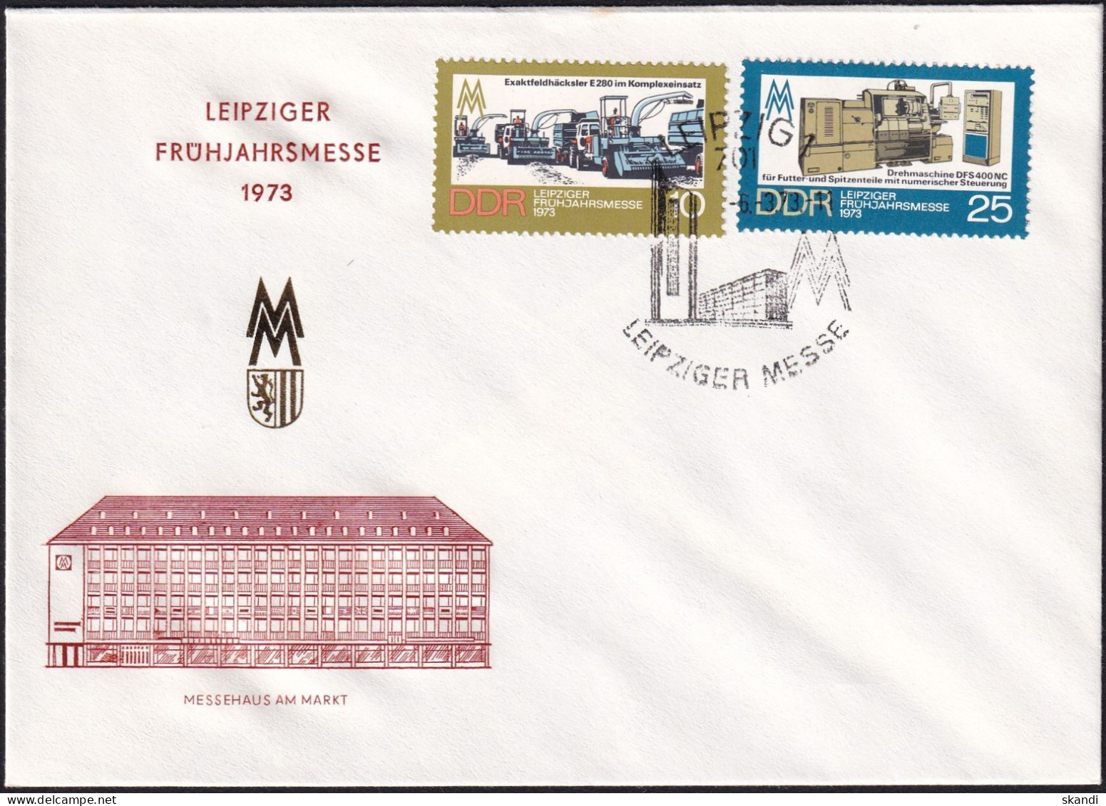 DDR 1973 Mi-Nr. 1832/33 FDC - 1971-1980