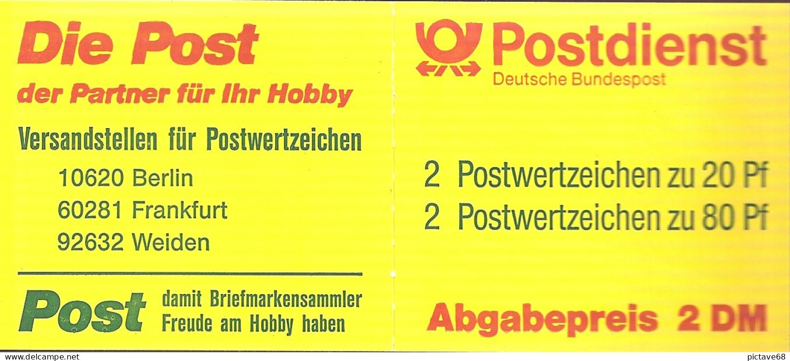 ALLEMAGNE /  / CARNET N° YVERT 1231b I  Postdienst - Andere & Zonder Classificatie